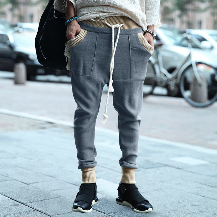 Casual men's jogger pants with side pockets and elastic waistband Lune London