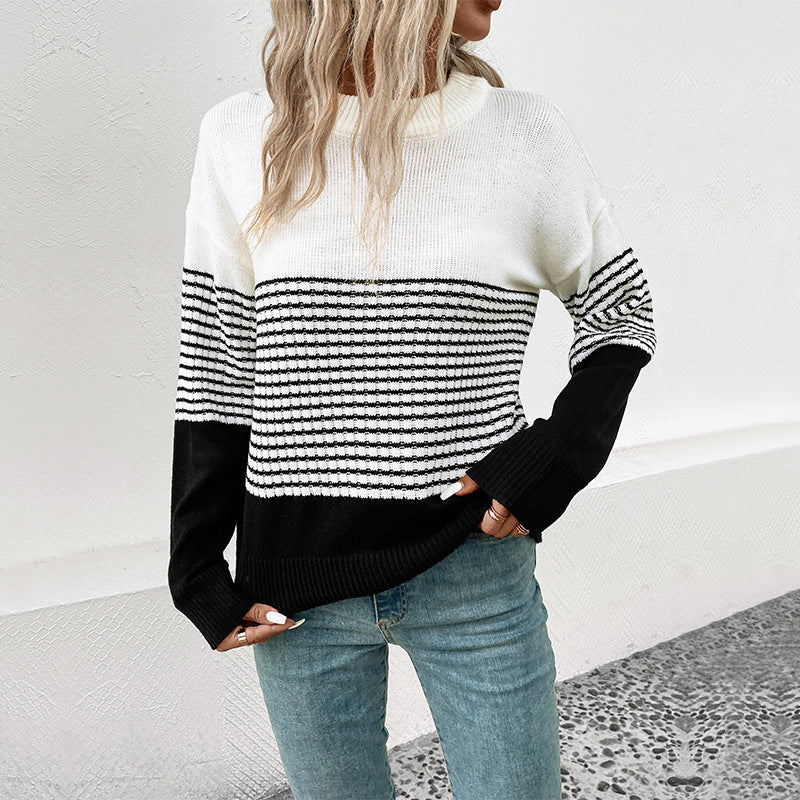Knitted sweater for women with a modern pattern and a relaxed fit Lune London