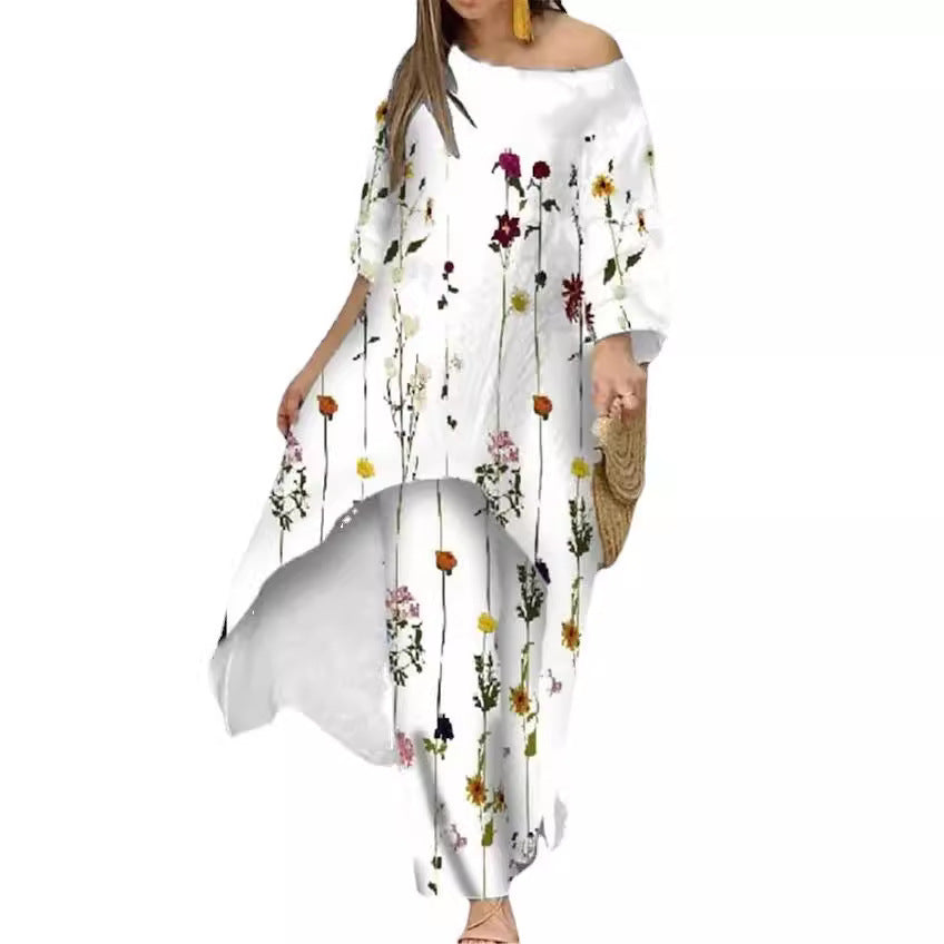 Chic and Stylish Floral Design Maxi Dress for Women