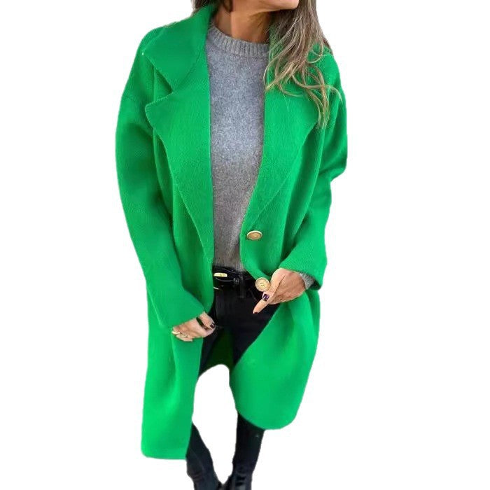 Oversized wool coat for ladies with elegant button details Lune London
