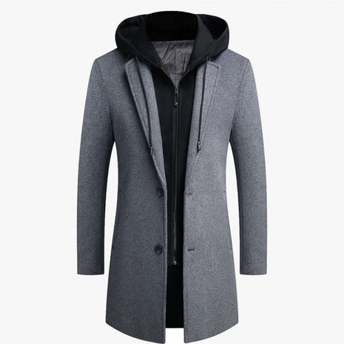 Stylish men's jacket with removable hood and quilted lining Amarae
