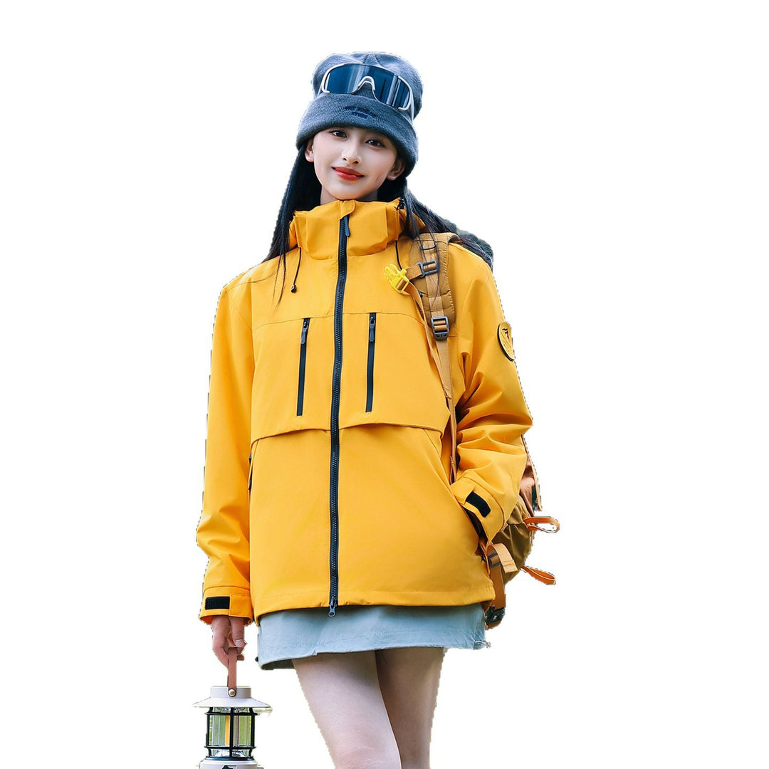 Men's Waterproof Breathable Softshell Outdoor Jacket with Adjustable Hood Amarae