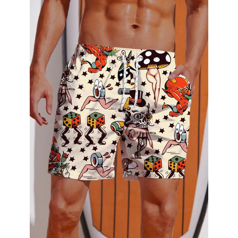 Men's Graphic Psychedelic Print Swimwear Lune London