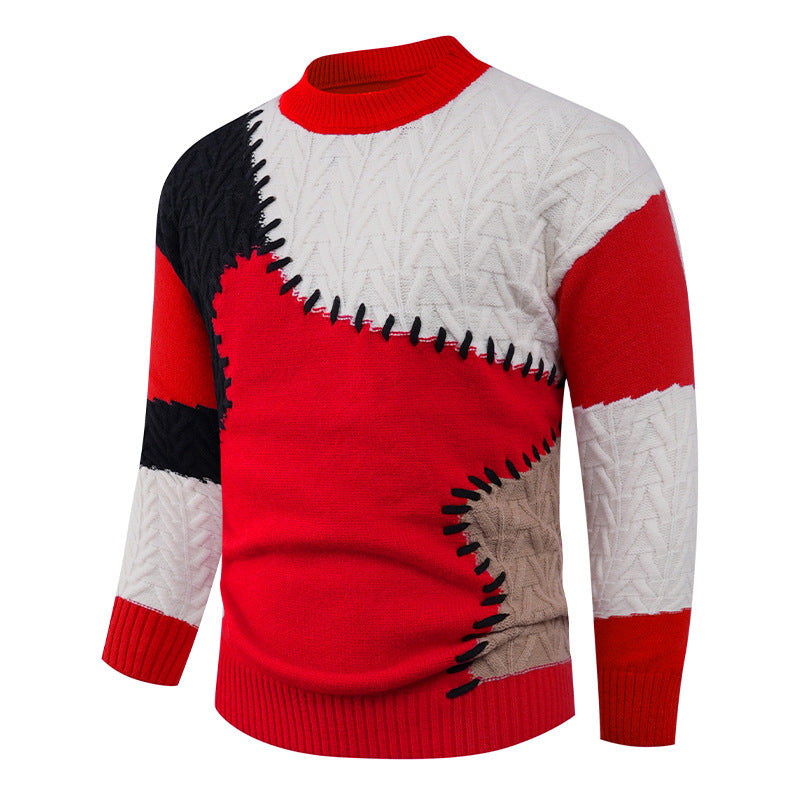 Fashion sweater for men with a unique patchwork design Lune London