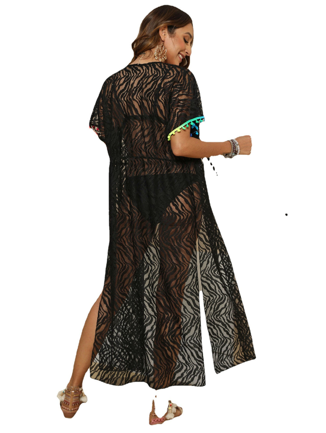 Ladies Lightweight Sheer Beach Dress Lune London