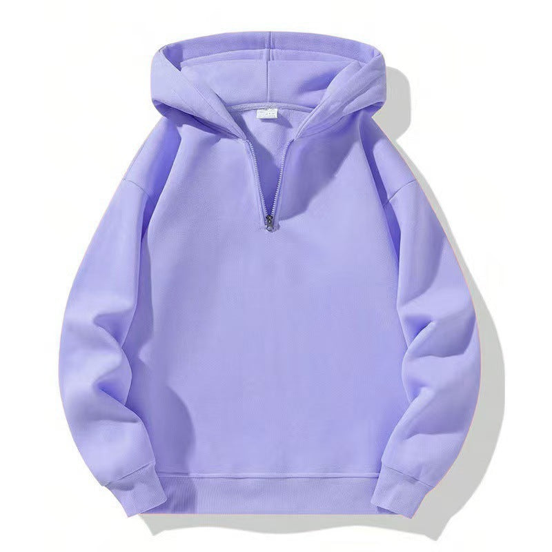 Hooded sweater for women with high collar and full zip Lune London