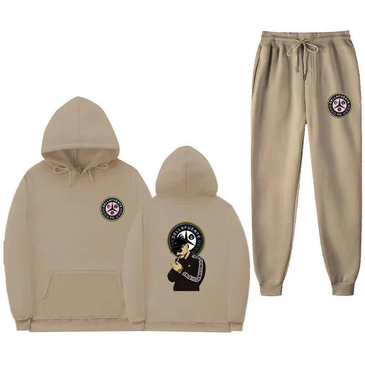 Women's set of hoodie and jogging pants with unique print Lune London