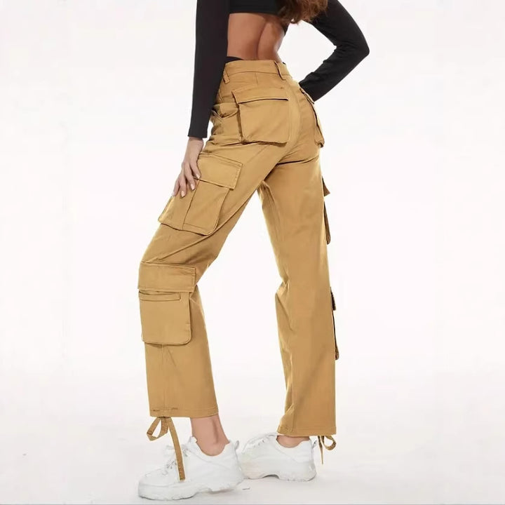 Women Cargo Pants in Relaxed Wide-Leg with Multiple Pockets and Reinforced Seams Amarae