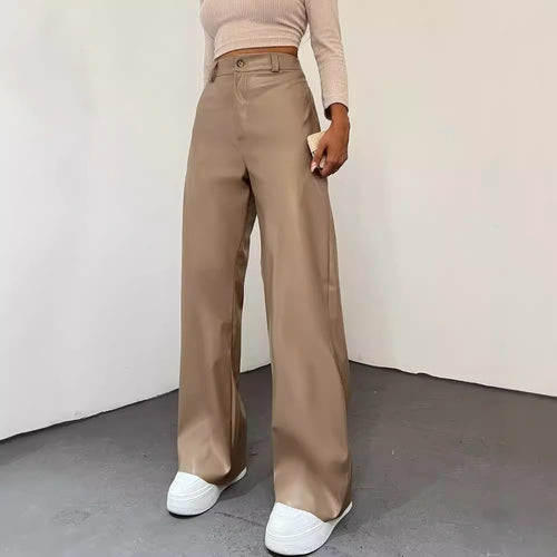 High-waisted wide-leg pants for women in lightweight material with an elegant cut Amarae