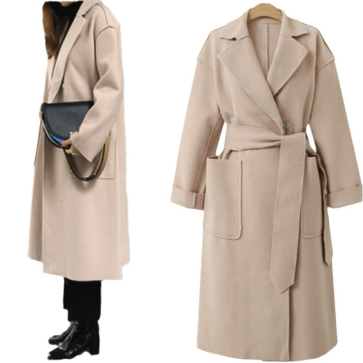 Oversized coat for women with deep lapels and pockets Amarae