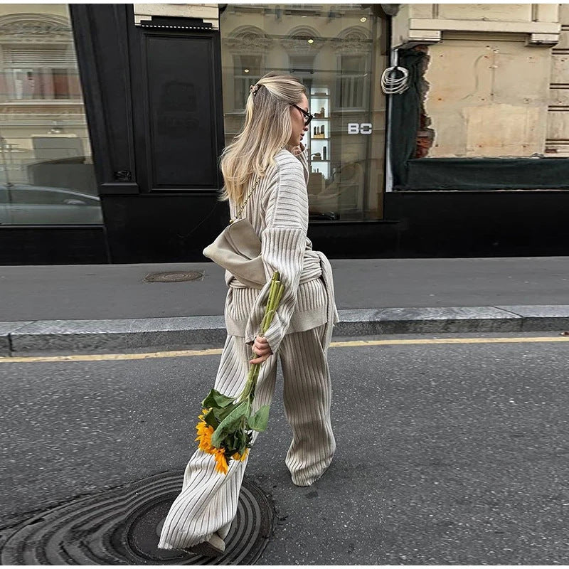 Jupe en tricot pour femmes avec structure côtelée Chic & Stil