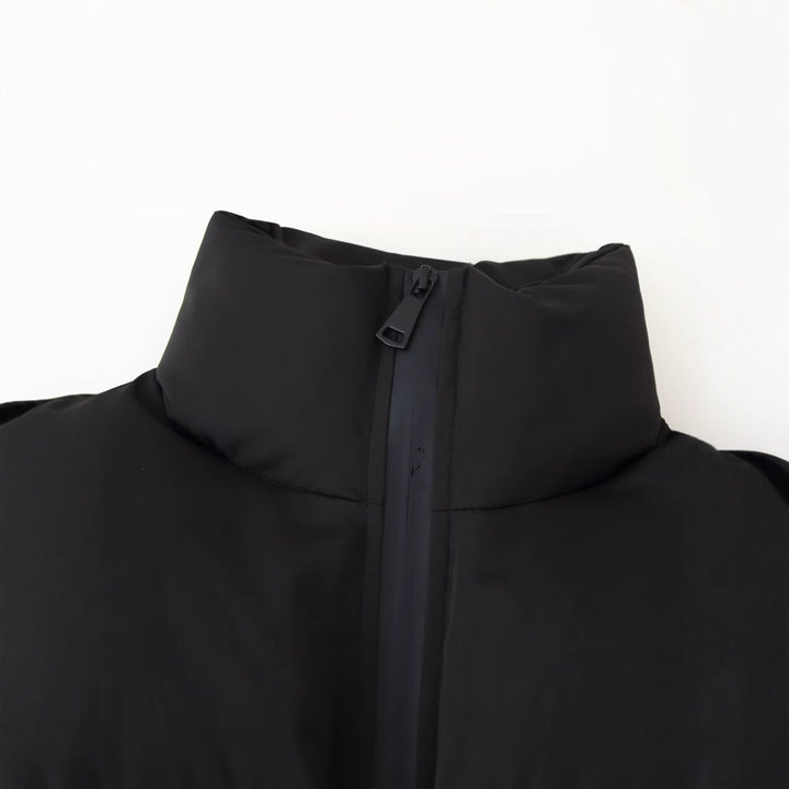 Quilted women’s jacket with high collar and practical drawstring Lune London