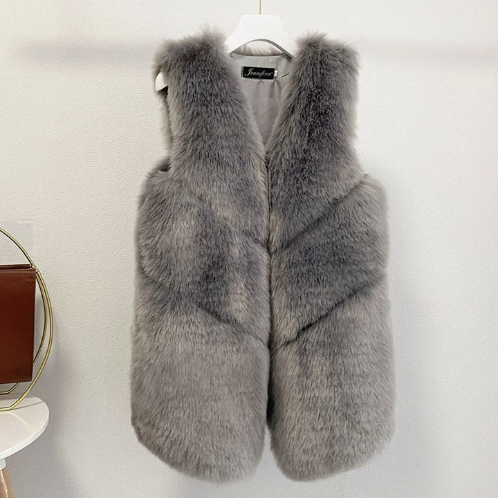 Ladies fur vest Lune London