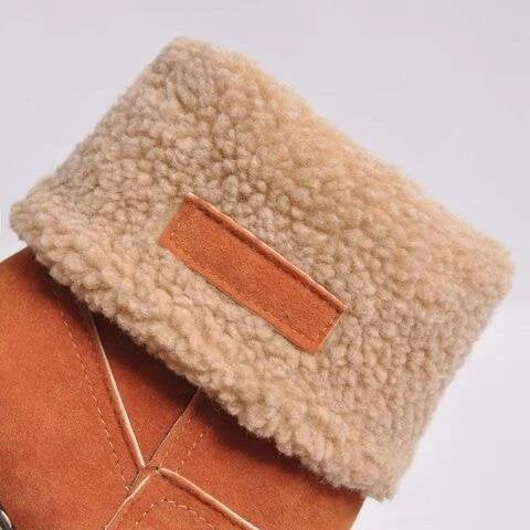 Elegant winter boots for women with wool collar Lune London