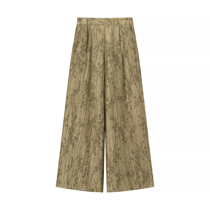 Women's Two-Piece Loungewear Set made of Light Viscose with Shirt Blouse and Wide Pleated Culottes Amarae