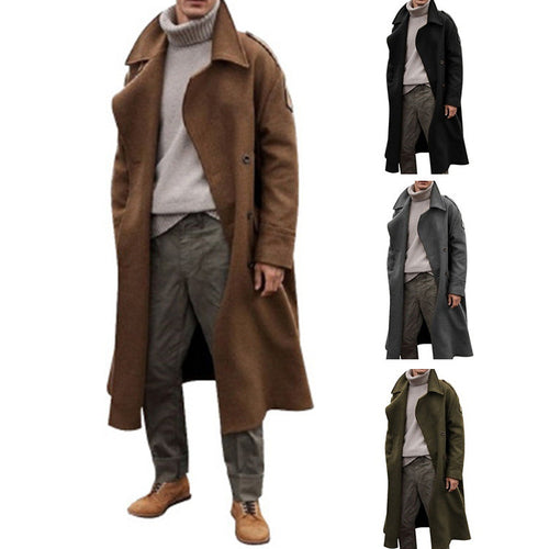 Elegant vintage trench coat for men with practical pockets and modern cut Amarae