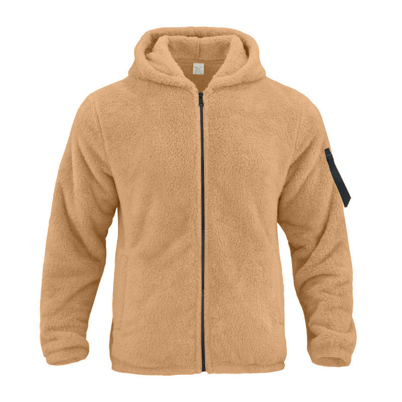 Cozy fleece jacket for men with hood Lune London