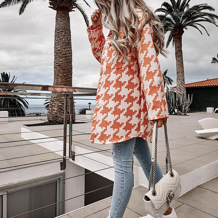 Casual plaid flannel jacket for women Lune London