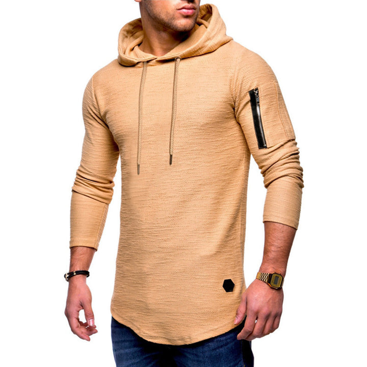 Men's hooded sweatshirt with asymmetric cut and zip pocket Lune London