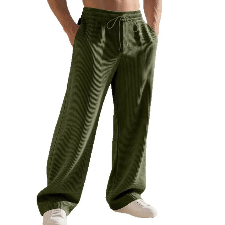 Casual soft waffle cotton pants for men with drawstring Lune London