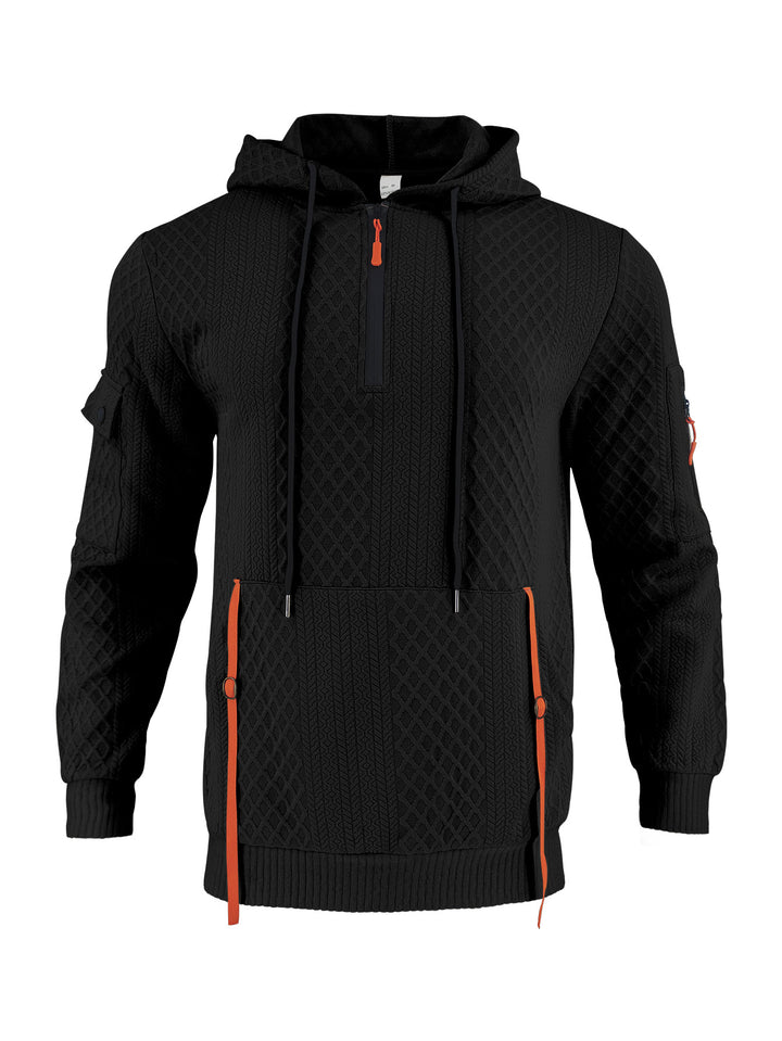 Men's functional hoodie with zipper and practical pockets Lune London