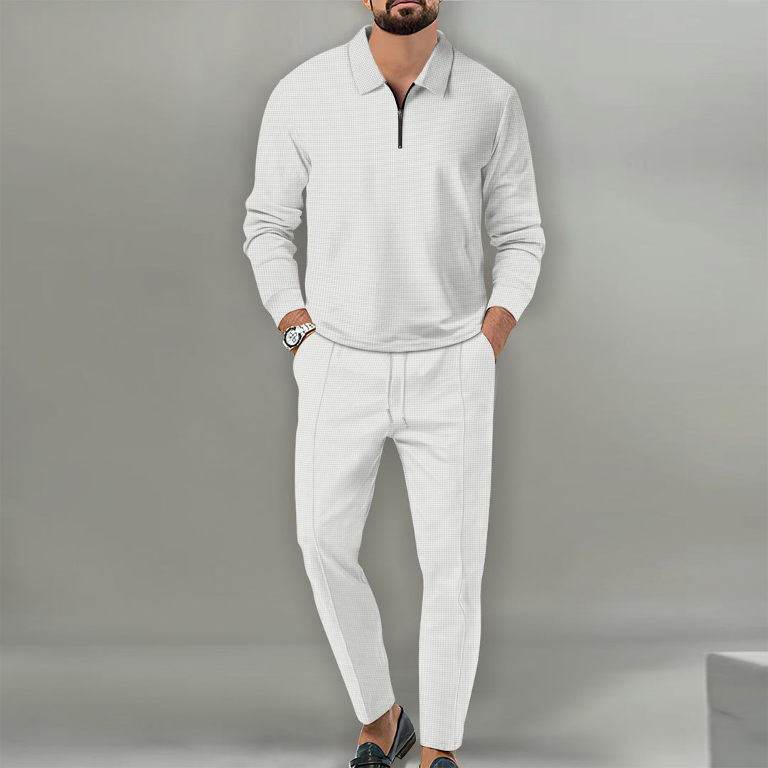 Men's sports leisure set made of breathable material and modern zipper Lune London