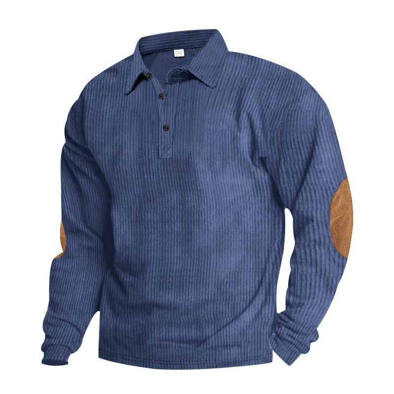 Long sleeve shirt for men with structured design and leather details Lune London