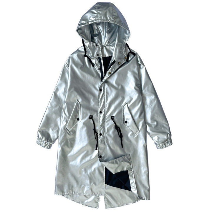 Veste de pluie réfléchissante pour hommes avec zone de capuche ajustable et poches pratiques Lune London