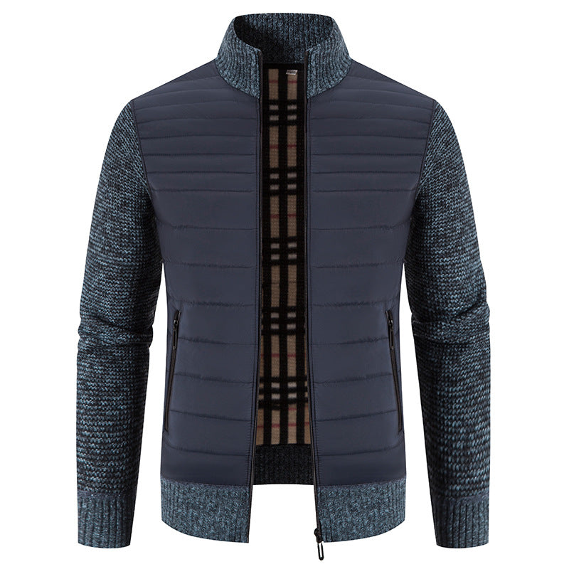Casual quilted jacket for men with knit sleeves Lune London