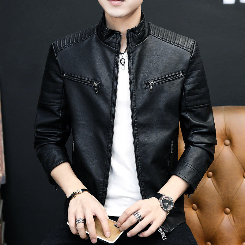Fashionable biker jacket for men with Amarae linings