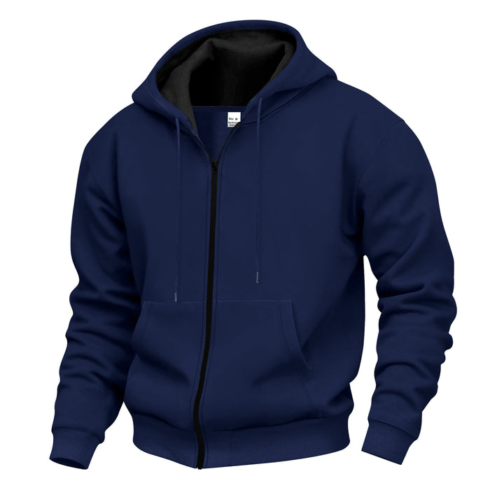 Hooded sweatshirt for men made of high-quality material blend and with a convenient zipper Lune London