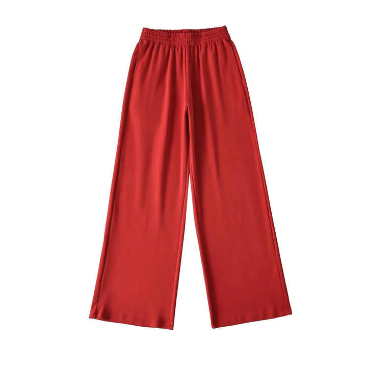 Wide jersey pants for women with elastic waist Lune London