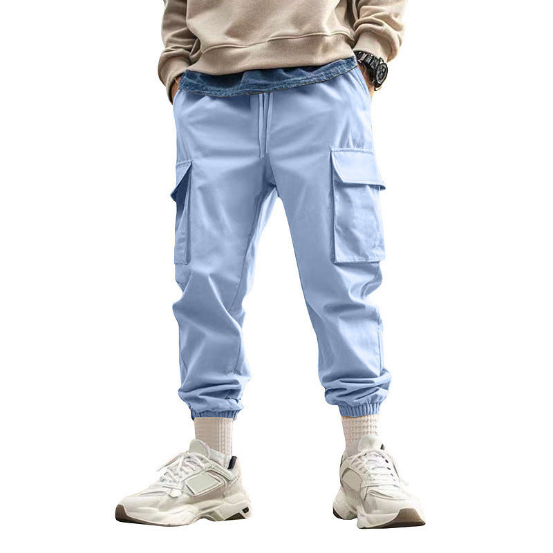Men's cargo style leisure pants with elastic waist Lune London