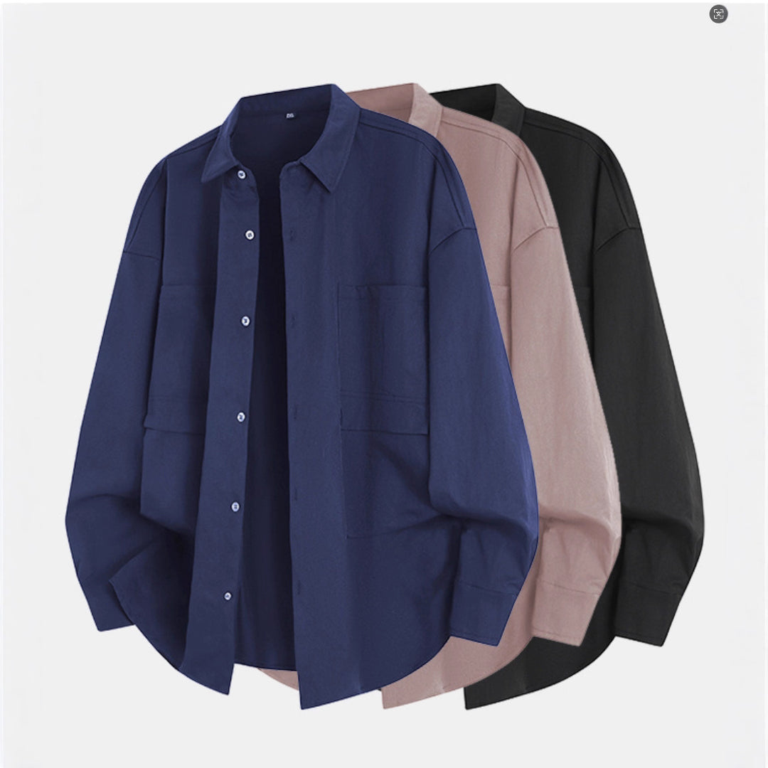 Casual overshirt for men with practical chest pockets Amarae