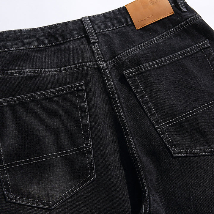 Unisex Wide Baggy Jeans with Drawstring Waist, Pleated Front and Utility Pockets Amarae