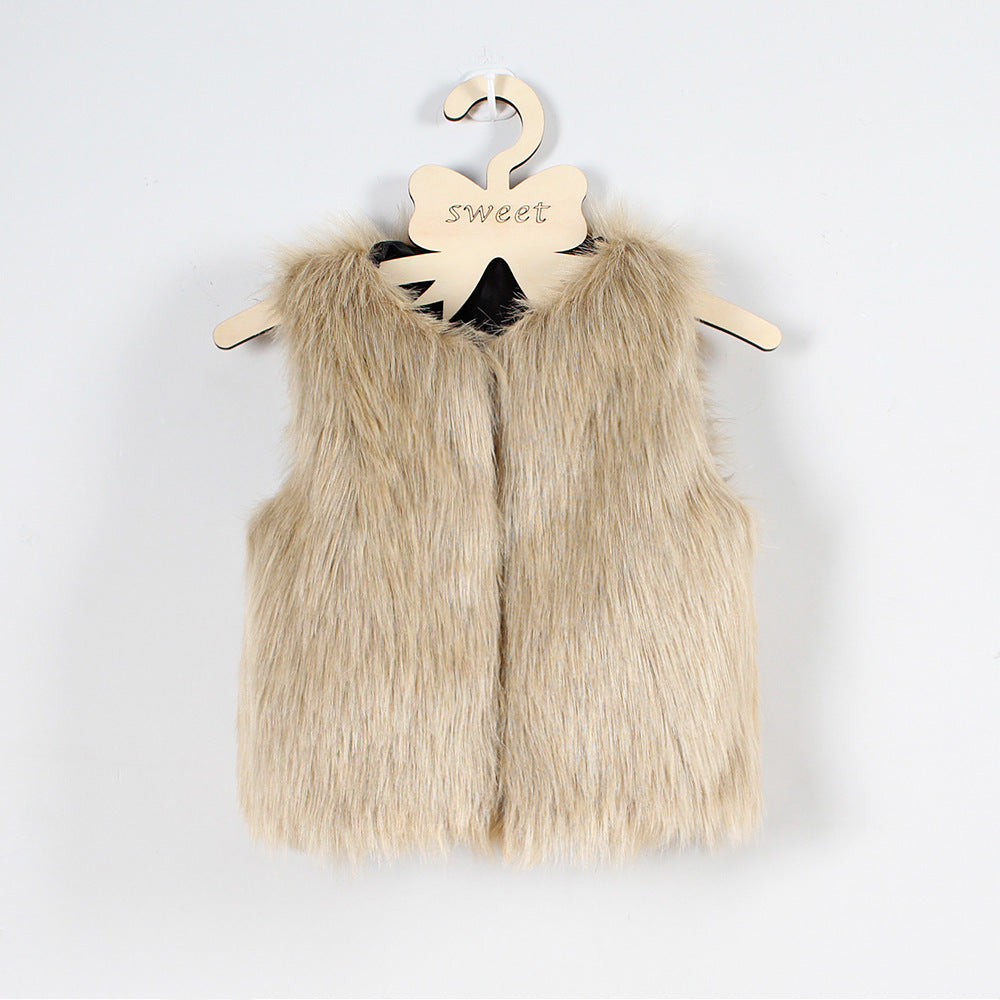 Ladies reversible luxurious faux fur vest Lune London