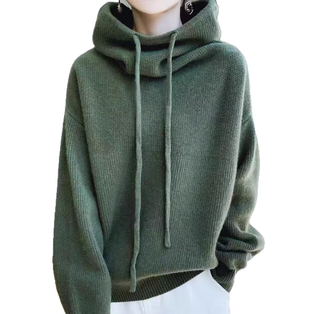Pull surdimensionné à col haut et détails de lacets pour femmes Chic & Stil