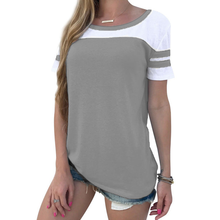 Women’s sports T-shirt with a modern color block and a casual fit Lune London
