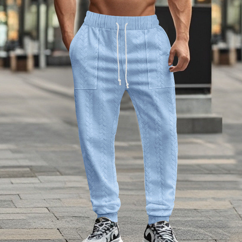 Men's comfortable joggers with textured design and elastic waistband Chic and style