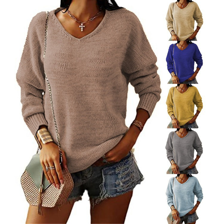 V-neck sweater for women with a relaxed fit Lune London