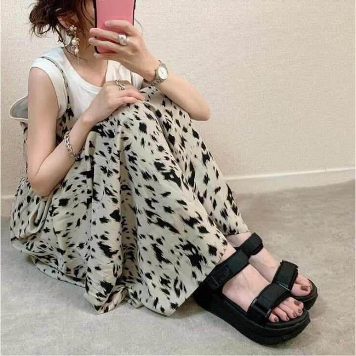Maxi A-line dress for women with adjustable straps Lune London