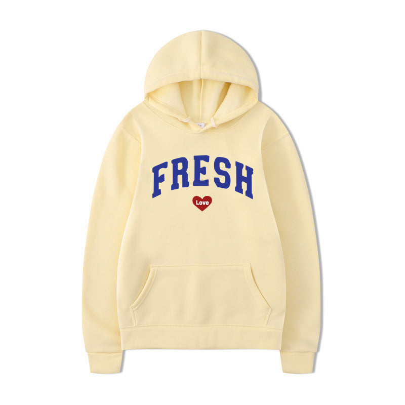 Women's hoodie with playful lettering and soft inner fleece Lune London