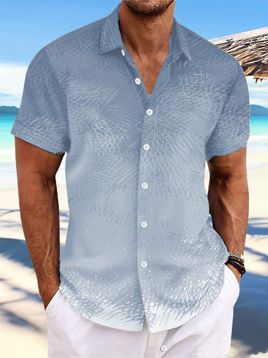 Men's Short Sleeve Shirt with Stylish Graphic Pattern Lune London