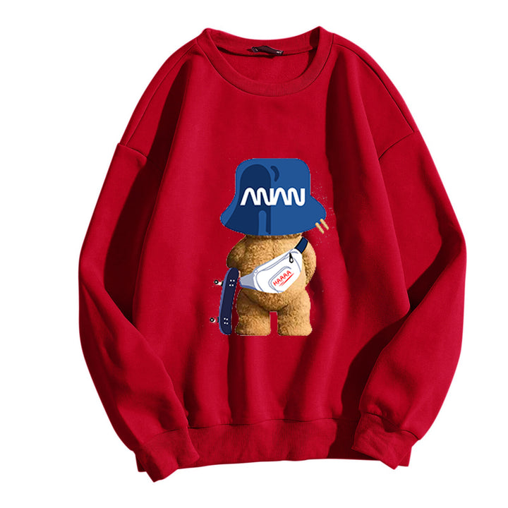 Women casual sweatshirt with playful bear motifs Chic & Stil