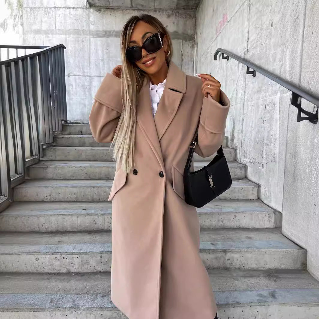 Women Oversized Wool Coat Elegant Amarae