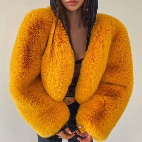 Oversized plush jacket for women with long sleeves Amarae