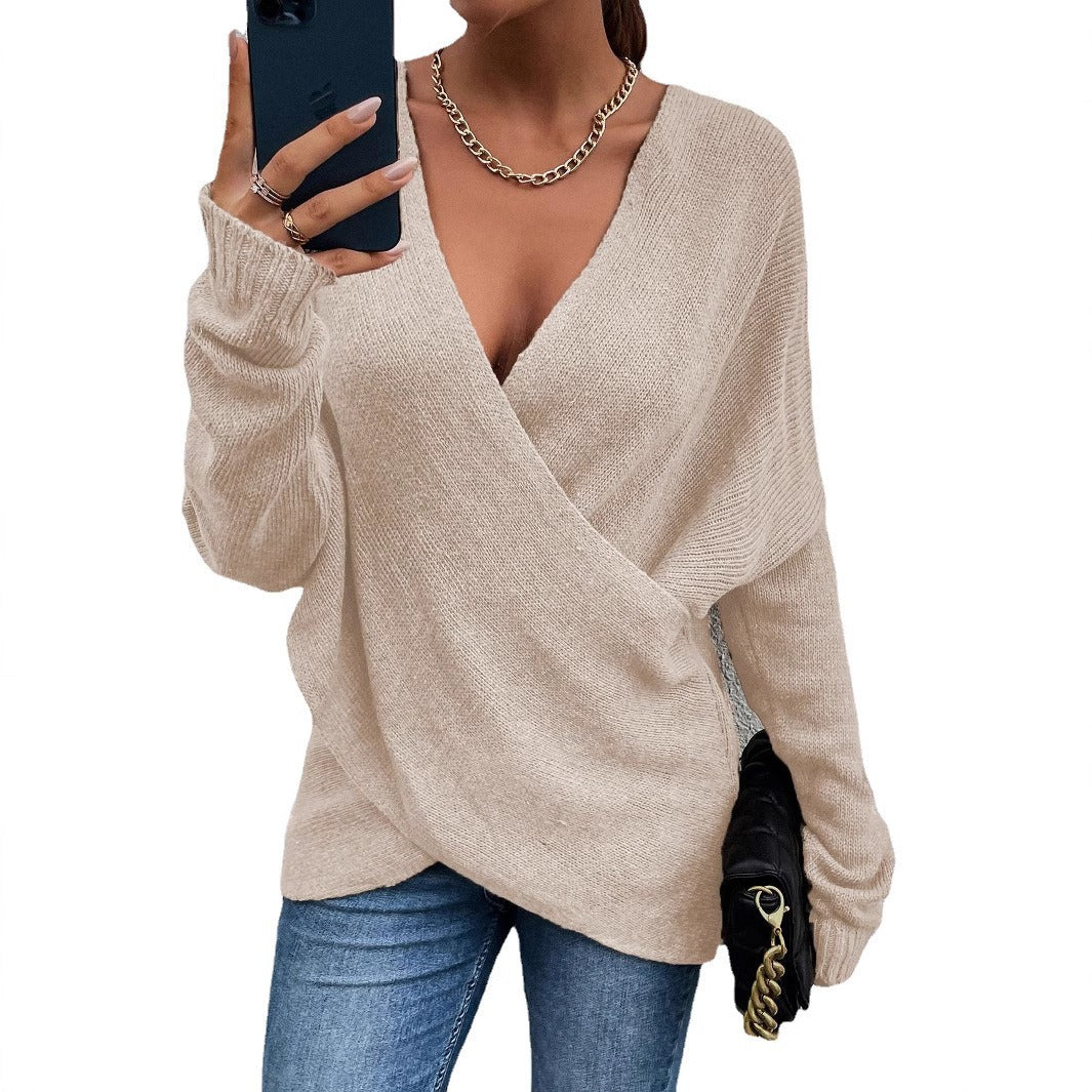 Pull V-neck de loisirs pour femmes Chic & Stil