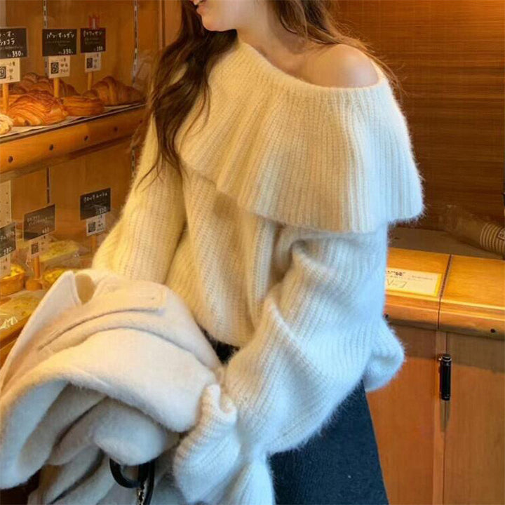 Ladies Off-Shoulder Sweater made of粗糙 Tricot Chic & Stil