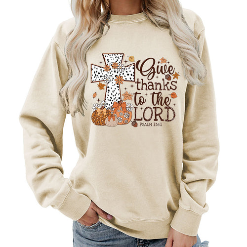 Sweat-shirt pour femmes avec impression croisée créative et design automnal Chic & Stil