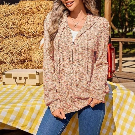 Veste à zip confortable pour femmes avec capuche Chic & Stil
